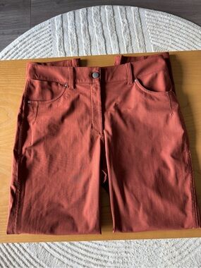 City Sleek 5 Pocket 7/8 Pant (8, Dark Terracotta)